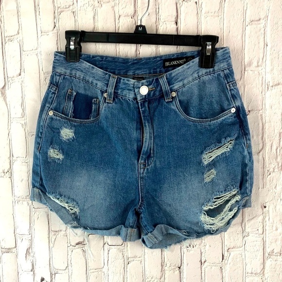 Blank NYC distressed denim cut off shorts size 27 - Picture 1 of 8